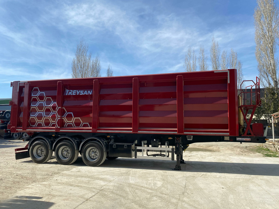 Hurda ve kaya damperi, Hardox 500 kasa — E.L.M. TREYSAN üretimi